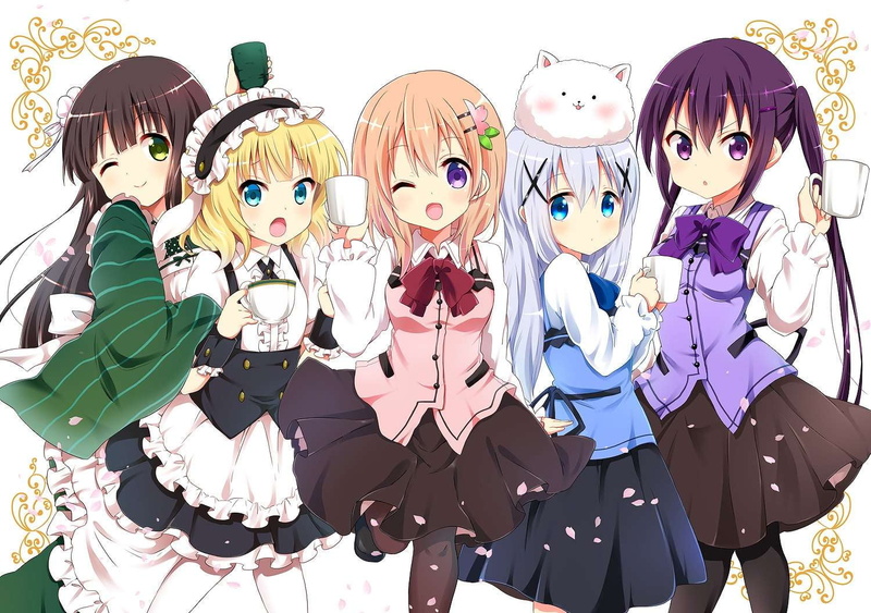 clothing, costume, childhood, celebration, white skin, group of people, art and craft, day, festival, Gochuumon wa Usagi Desu ka?, women, people, Tedeza Rize