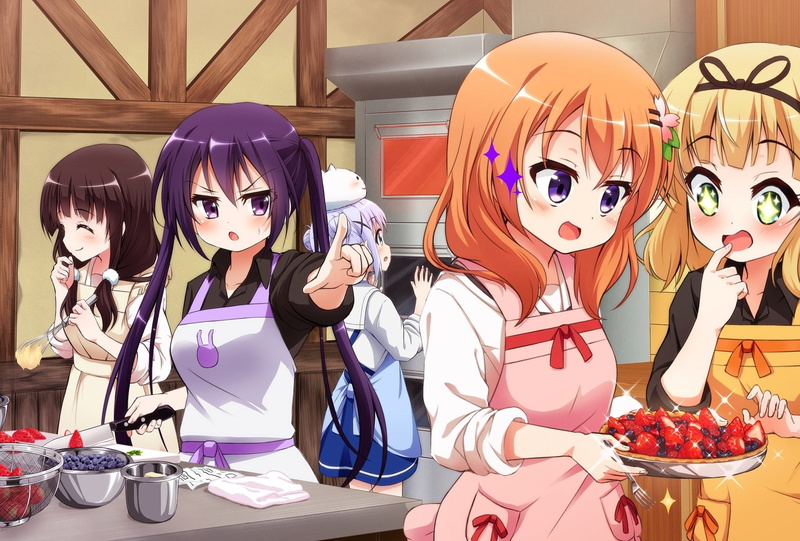 Chiya Ujimatsu, Cocoa Hoto, Is the Order a Rabbit?, 720P, Tippy (Is The Order A Rabbit?), Chino Kafū, Anime, Rize Tedeza