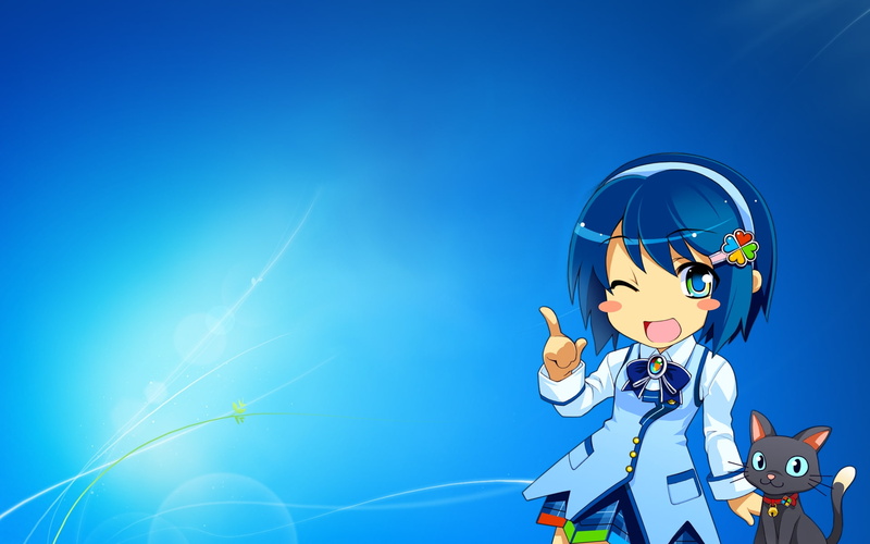 anime, 1080P, hd, madobe, art, technology, windows, Madobe Nanami, Windows 7, nanami, OS-tan, ostan