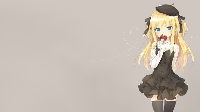 loli, heart, blonde, 241613, dress, hair, shimotsuki, thighhighs, peko, com, twintails, aqua, original, konachan, ribbons, gray, zettai, eyes, 1080P, photoshop
