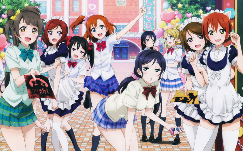 minami, characters, live, hoshizora, long, thighhighs, umi, maid, love, animal, ayase, toujou, murota, 8K, group, nekomimi, anime, kotori, rin, girls
