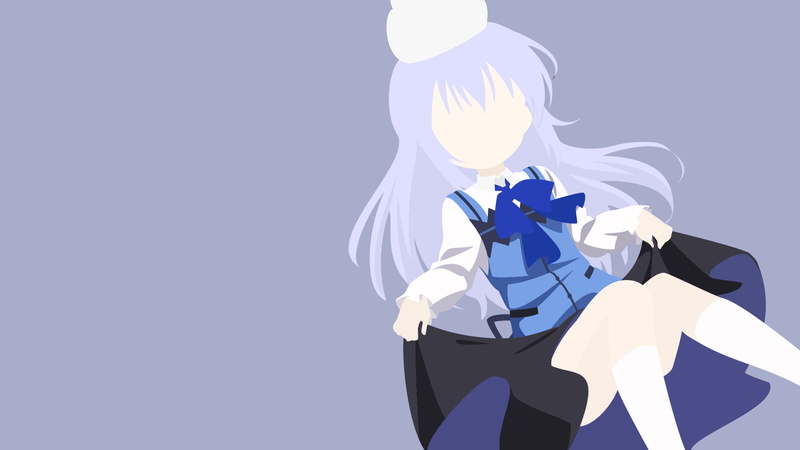 minimalism, Kafuu Chino, star shape, blue, human representation, clear sky, 1080P, paper, cut out, creativity, Gochuumon wa Usagi Desu ka?, copy space