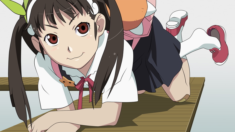 Hachikuji Mayoi, Monogatari Series, anime girls, twintails, 2K
