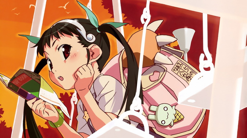 1080P, Hachikuji Mayoi, anime girls, Monogatari Series