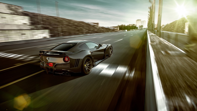 sports, Novitec Rosso Ferrari F12 Berlinetta N-Largo S, competing, black, sport cars, supercar, 4K, car