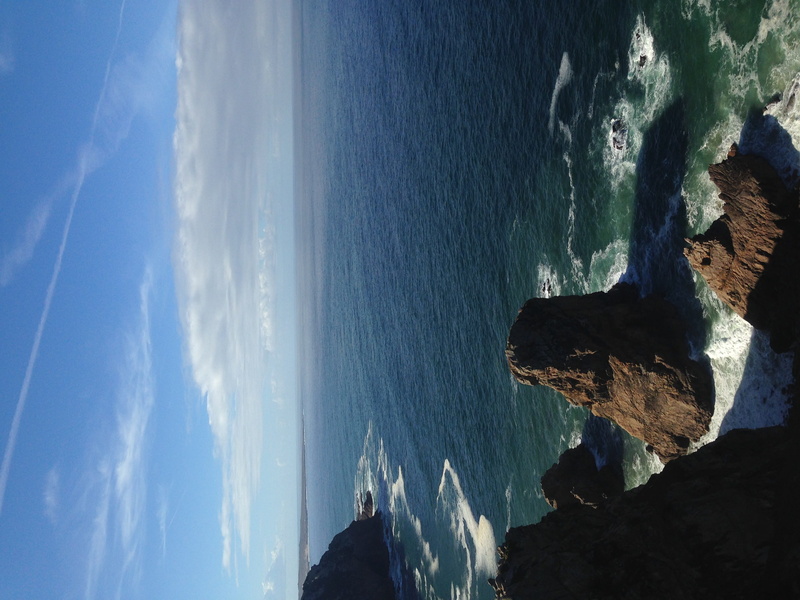 horizon, promontory, horizon over water, sea waves, coast, solid, no people, scenics - nature, tranquility, peninsula, cloud - sky, cove, leisure activities