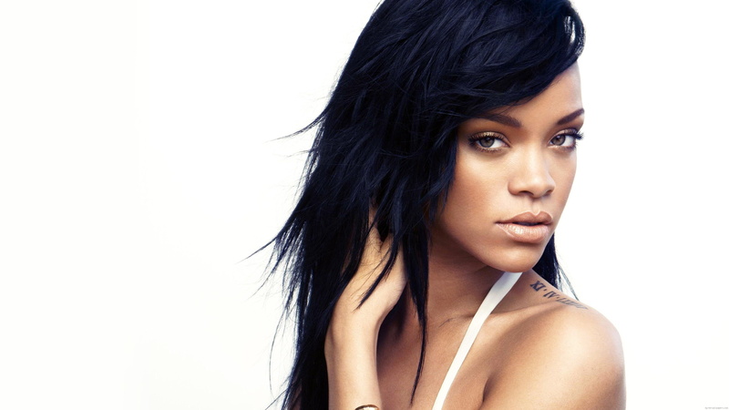 4K, rihanna, singer, celebrity, white, background