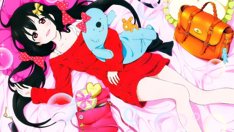 anime, multi colored, costume, representation, day, art and craft, pink color, indoors, no people, variation, Yazawa Nico, human representation, celebration
