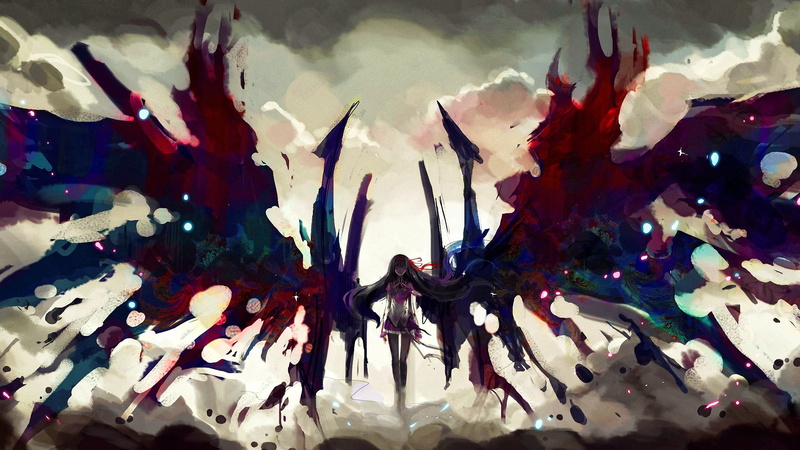 1080P, fantasy art, craft, paint, water, Akemi Homura, pattern, creativity, still life, multi colored, indoors, backgrounds, no people, abstract, anime girls