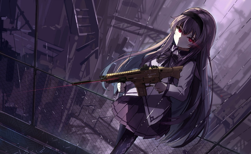 real people, young adult, one person, hairstyle, anime, Mahou Shoujo Madoka Magica, leisure activity, reflection, women, 1080P, arts culture and entertainment