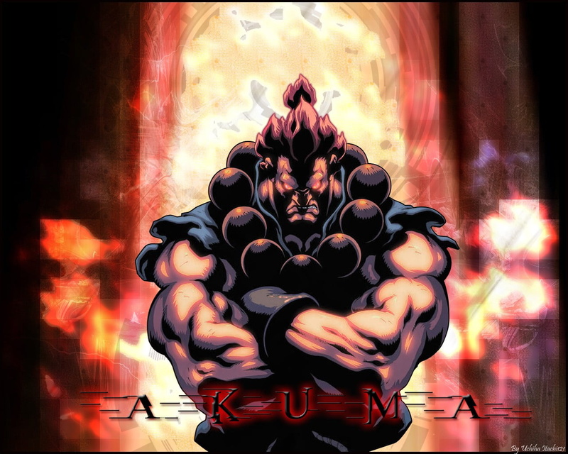 Street Fighter, art and craft, adult, arts culture and entertainment, human representation, 720P, people, digital composite, Akuma, built structure, illuminated
