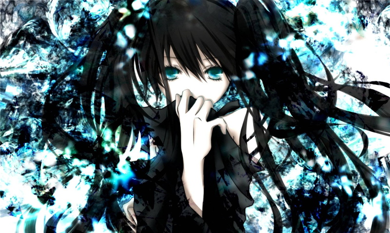 Black Rock Shooter, anime girls, dark hair, blue eyes, Black Rock Shooter (series), anime, 1080P