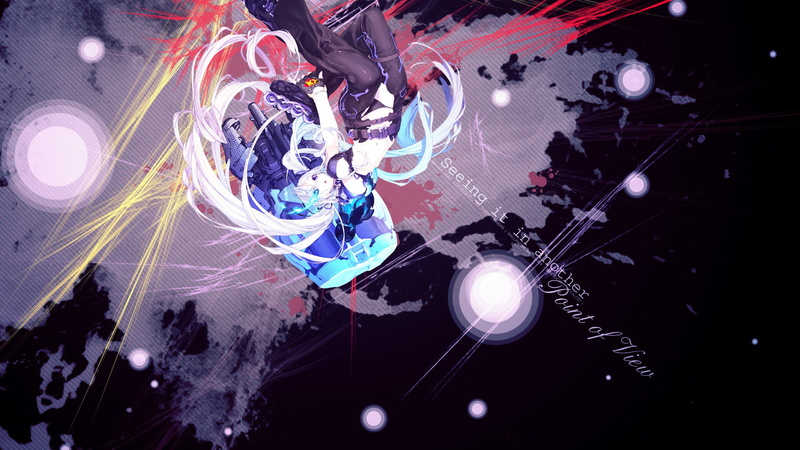 armor, bikini top, Black Rock Shooter (series), white hair, White Rock Shooter, bikini bottoms, 1080P, long hair