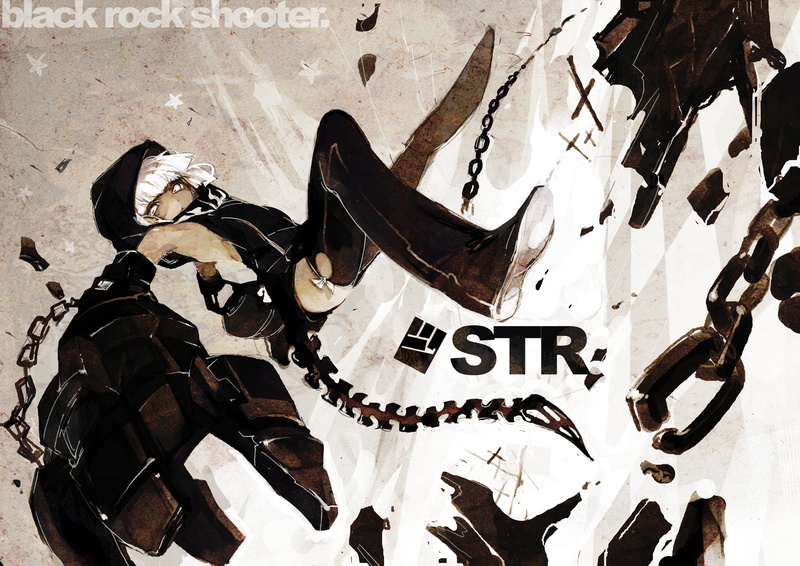 Black Rock Shooter (series), Strength (Black Rock Shooter), anime girls, dress, anime, 1080P, chains