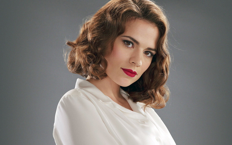Atwell, young women, women, Peggy, Hayley, Carter, one person, lipstick, brown hair, 2K, portrait, studio shot, hairstyle, indoors, make-up, beauty, beautiful woman