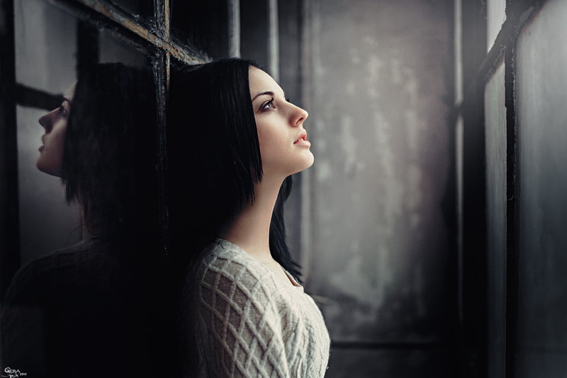 women, depression - sadness, contemplation, young women, casual clothing, young adult, emotion, serious, model, hopelessness, sadness, 480P, profile view