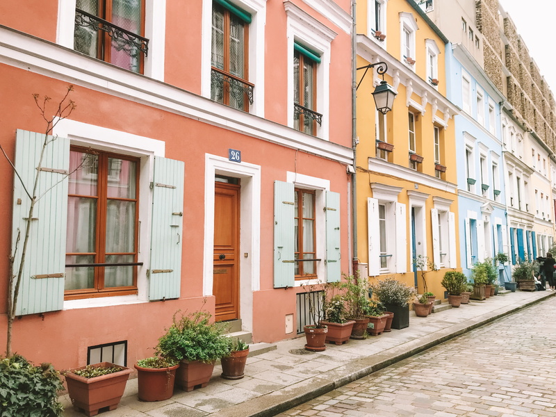 apartment building, door, window, built structure, house, outdoors, footpath, pavement, sidewalk, 4K, walkway, plant, rue de cremieux, residential district