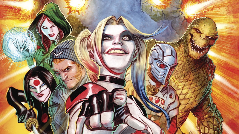 Comics, Captain Boomerang, Killer Croc, Deadshot, Katana (DC Comics), 1080P, Suicide Squad, Harley Quinn