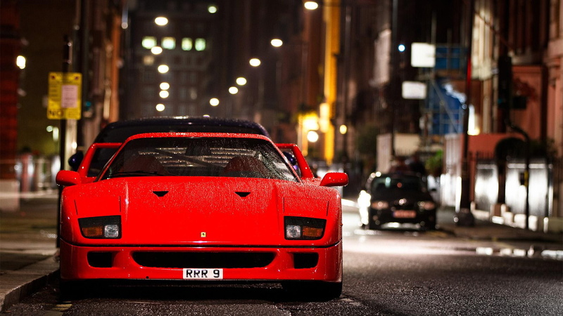 ferrari, street, city, f, night, 1080P