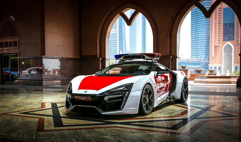 4K, Abu Dhabi, Police Car, Lykan HyperSport, 4K