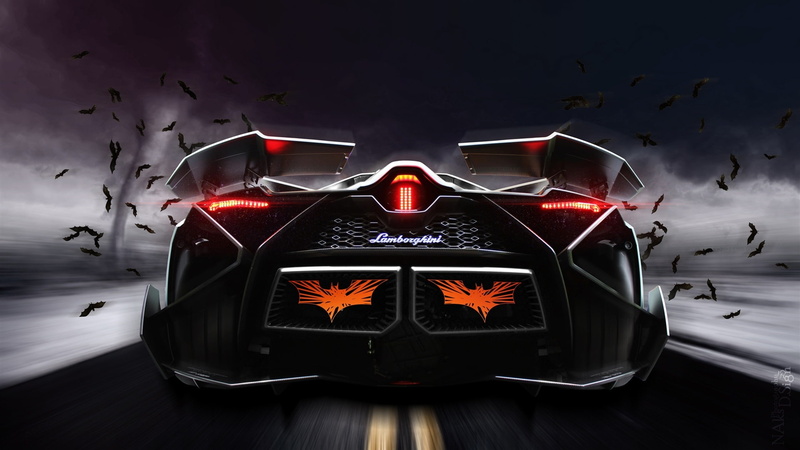 Concept, 1080P, Lamborghini, Supercar, Rear, egoista, View