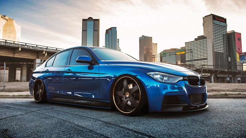 f, BMW, Blue, 1080P, Car, Side, View