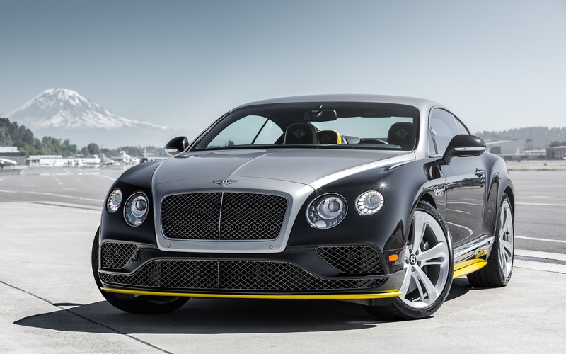 1080P, Supercar, View, black, Continental, coupe, silver, 2015, Bentley, GT, Front