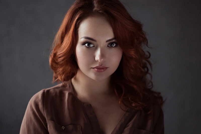 redhead, 1080P, women, face, portrait