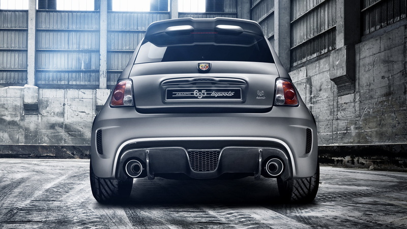 car, rear, biposto, fiat, 1080P, fiat abarth 695 biposto, abarth, rear view, view