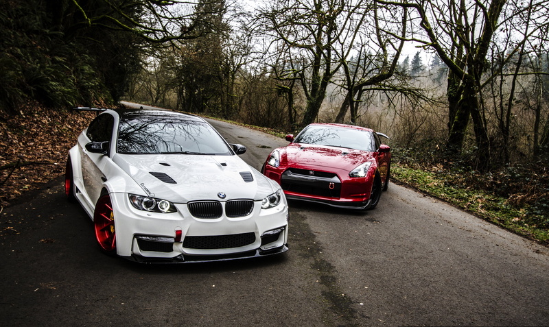 road, gtr, tuning, nissan, bmw, r35, e92, 5K