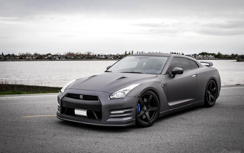 tuning, car, coupe, matte, r, gt-r, 720P, gt, nissan, silver, black