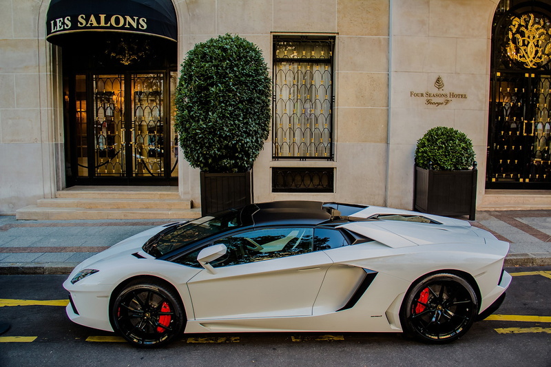 1080P, white, Roadster, aventador, lamborghini, Hotel, lp700-4, street, lp