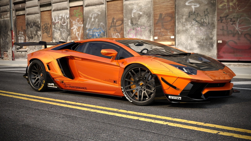 Render, by Russ Schwenkler, Lamborghini, Sports car, Aventador, Orange, Sportcar, Auto, Lamborghini Aventador, Machine, Transport and Vehicles, Rendering