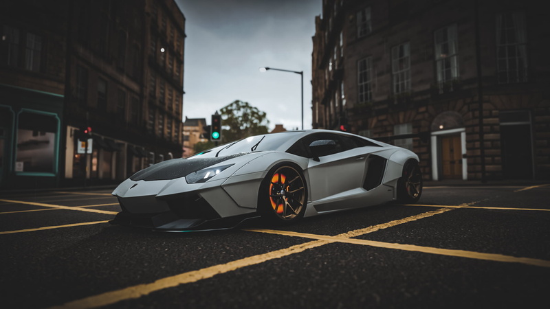 Lamborghini Aventador LP700-4, vehicle, sports car, car, Forza, Forza Horizon 4, 1080P, Lamborghini, Liberty Walk