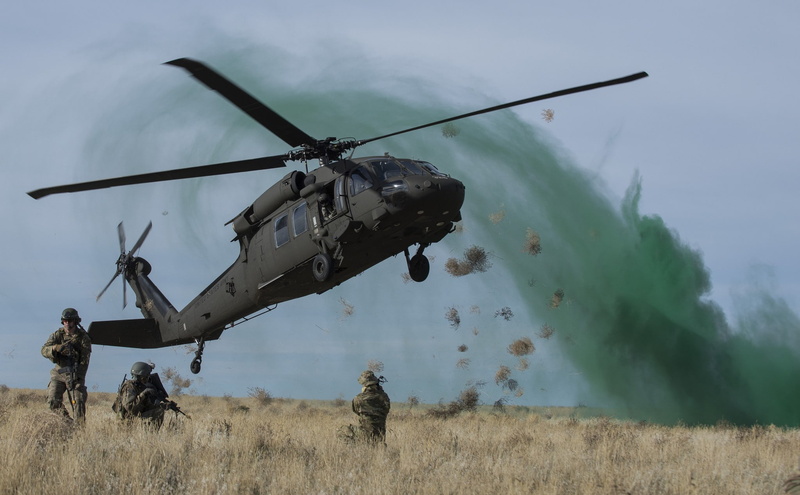 armed forces, grass, nature, military, mid-air, flying, helicopter, land, USA, special forces, weapon, transportation, field, army, motion, United States Army