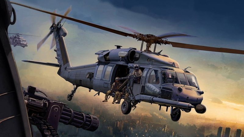 Sikorsky HH-60 Pave Hawk, Artistic, Aircraft, 1080P, Military Helicopters, Helicopter