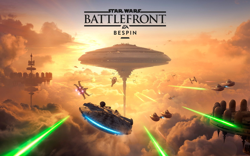 Star Wars, video games, EA Games, science fiction, X-wing, Bespin, 4K, cloud city, Star Wars: Battlefront, Millennium Falcon