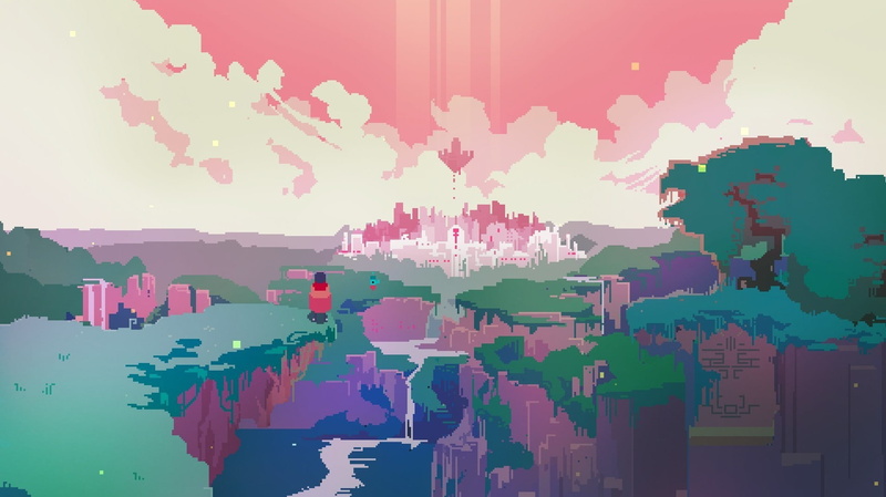 creativity, nature, Hyper Light Drifter, 720P, outdoors, video games, water, cityscape, map, art and craft, built structure, city, illuminated, building exterior