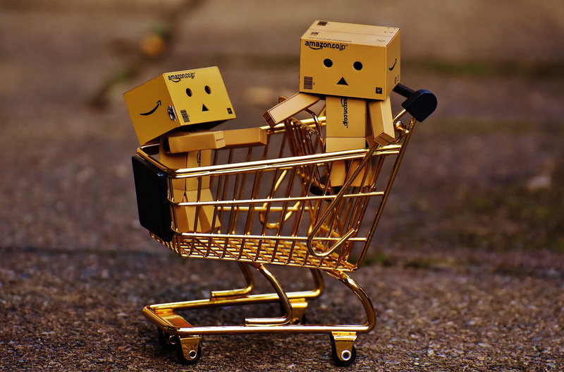 focus on foreground, figures, toy, small, toys, christmas, shopping, consumerism, retail, outdoors, close-up, day, together, fun, amazon, for two, box