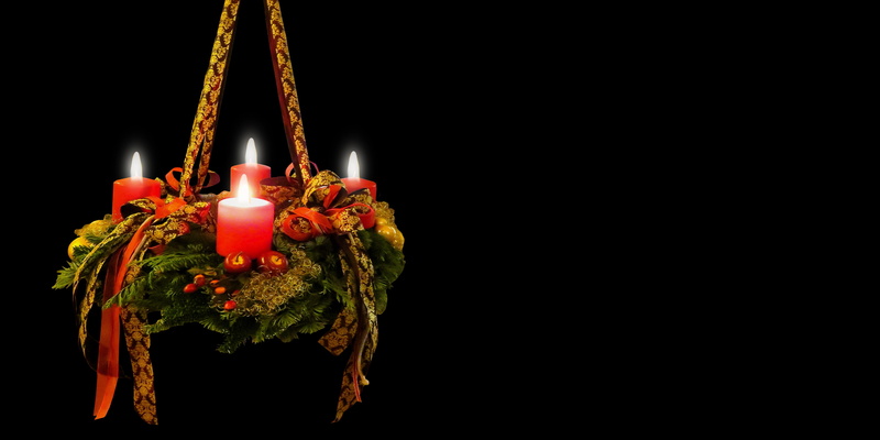dark, festival, arrangement, pendant, lamp, copy space, indoors, advent candle, advent wreath, fourth candle, green, no people, illuminated, celebration