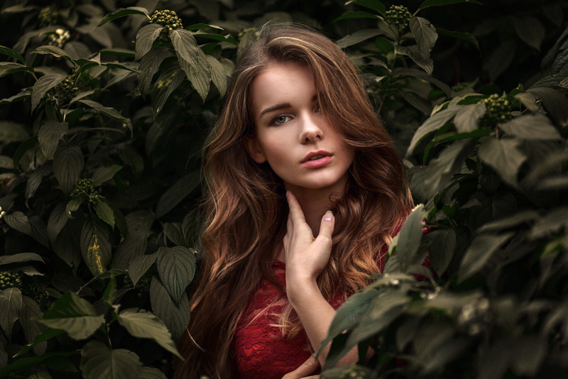 brunette, women, face, hair in face, Irina Regent, Dmitrij Butvilovskij, portrait, Dmitry Butvilovsky, 1080P