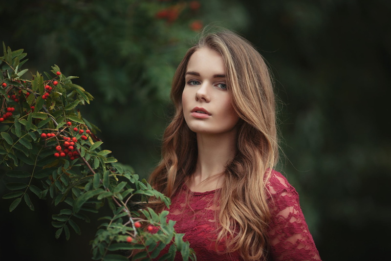 beauty, nice, amazing, attractive, portrait, natural, beautiful, blue-eyed, long-haired, sweetheart, cute, Dmitrij Butvilovskij, chic, green, girl, look