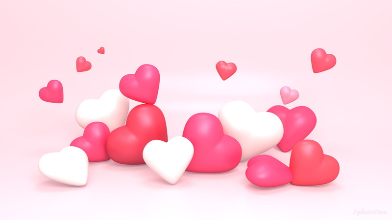 art, rozowy, Tzuyu Kao, hearts, rendering, 1080P, Valentines Day, valentines day, Valentine, holiday