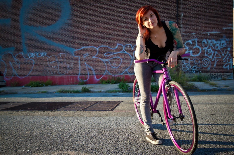 model, Bicycle, Fixed Gear, Fixie, women, 480P, Simple Background