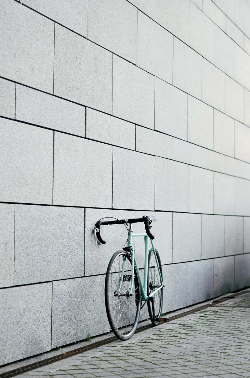 4K, land vehicle, racing, tile, built structure, stationary, mode of transportation, road, sport, fix bike, wall - building feature, blue, wall, travel
