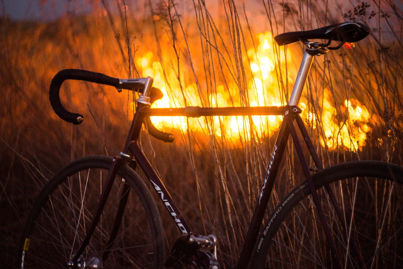 5K, yellow, bike, wheel, stationary, activity, shimano, anchor, nature, sunset, danylo halytskyi international airport lviv, handlebar, field, light, transportation