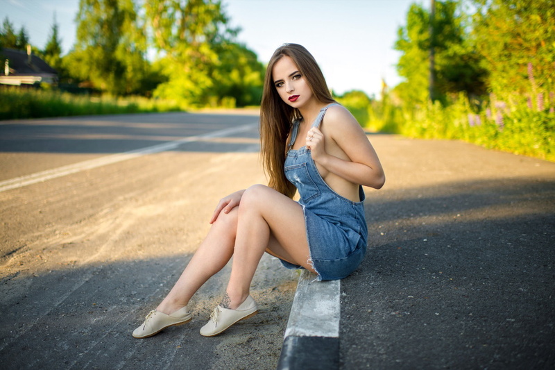 Sasha Okhotskiy, Maxim Romanov, Girl, sitting, 1080P