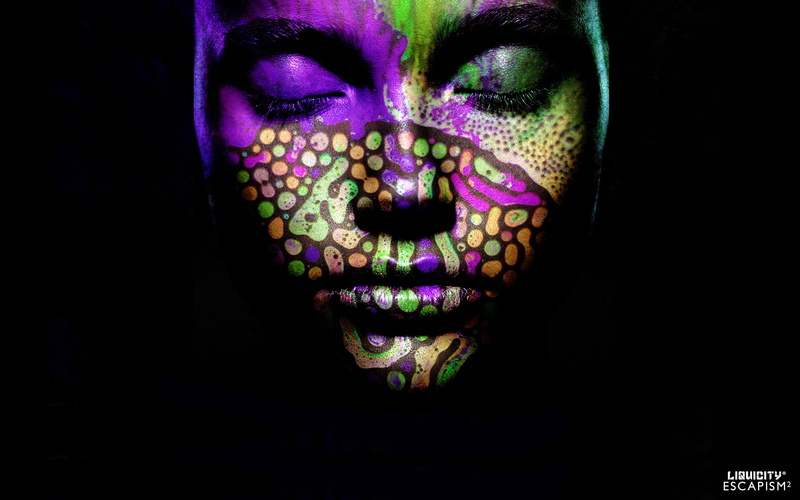 purple, human face, multicolored, looking at camera, close-up, one person, dark, young adult, human lips, adult, face paint, eyeshadow, young women, make-up