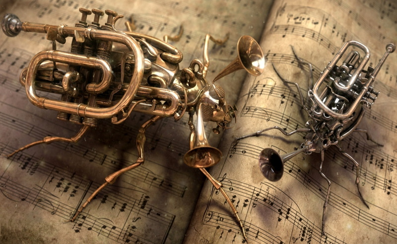 paper, close-up, 3D, musical, 2K, orchestra, musical note, single object, musical instrument, arts culture and entertainment, classical music, high angle view
