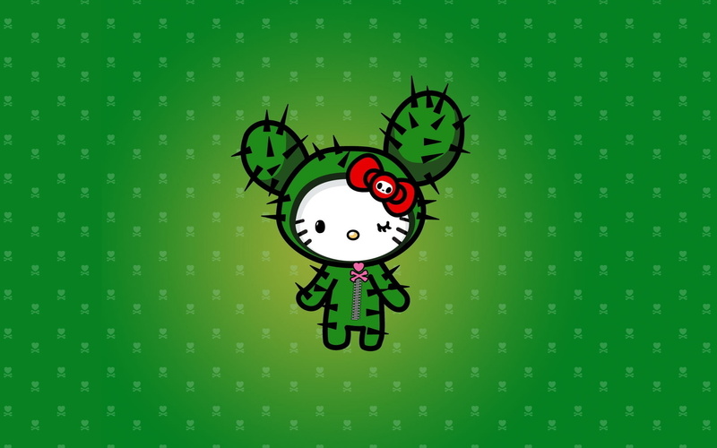 emo, hello, funny, kitty, anime, cartoon, 1080P